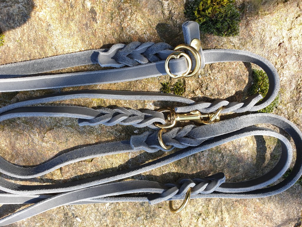 Retriever-Leine aus Softleder 280 cm mit Messing
