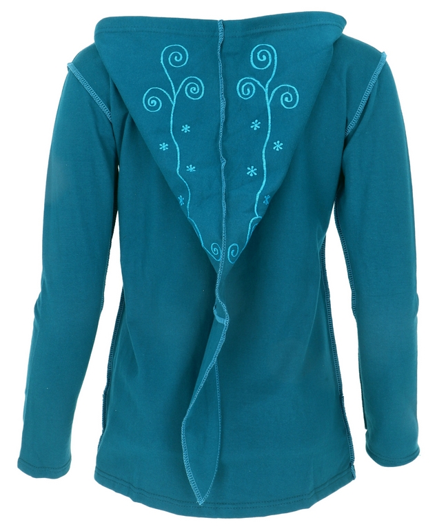 Kapuzenjacke Baumwolle bestickt