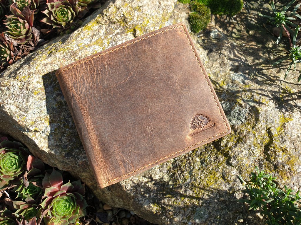 Vintage  Börse quer + RFID-Schutz