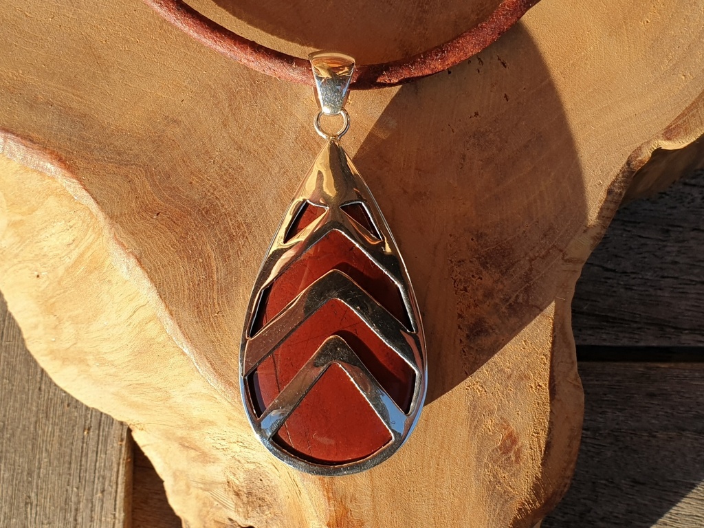 Anhänger Roter Jaspis 925er Silber