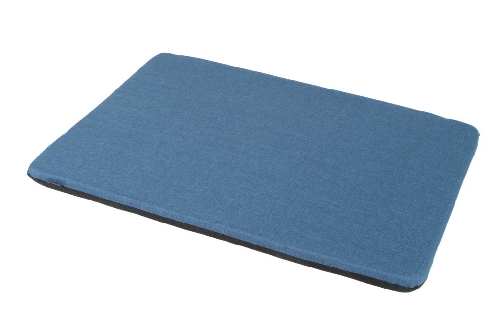 rechteckige Hundematte in blau