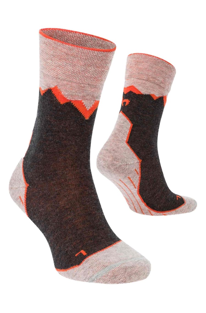 Alpaka Premium Wandersocken Orange