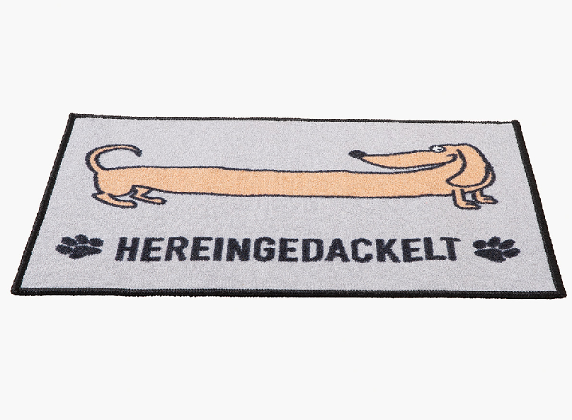 Fußmatte mit Dackelmotiv