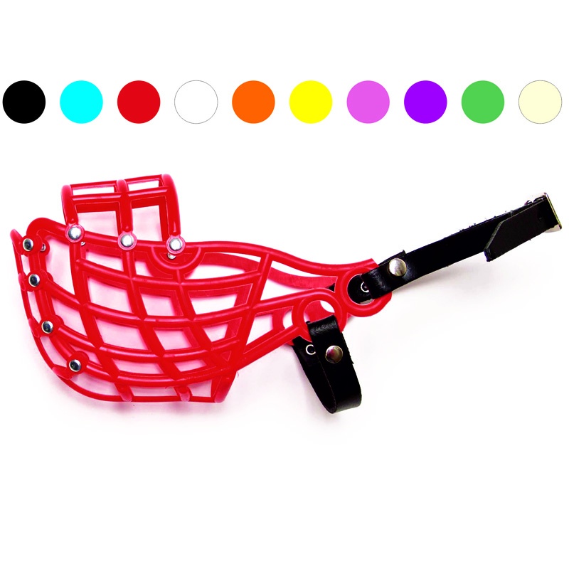 kleiner roter Maulkorb mit weiterer Farbpalette