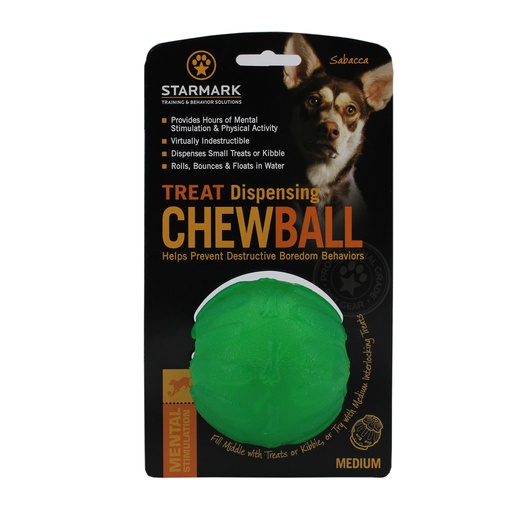 grüner Ball in schwarzem Verpackungsdisplay