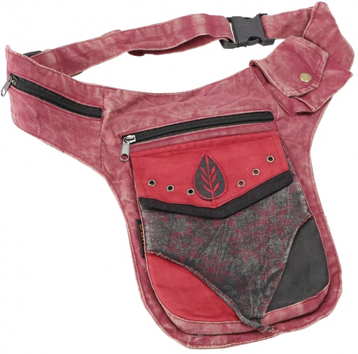 [GR-39002] Goa Patchwork Sidebag ROT