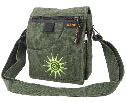 [P0030289] Kleine Schultertasche Sonne Grün
