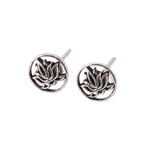 [GR-21438] Lotus Ohrstecker 925er Silber